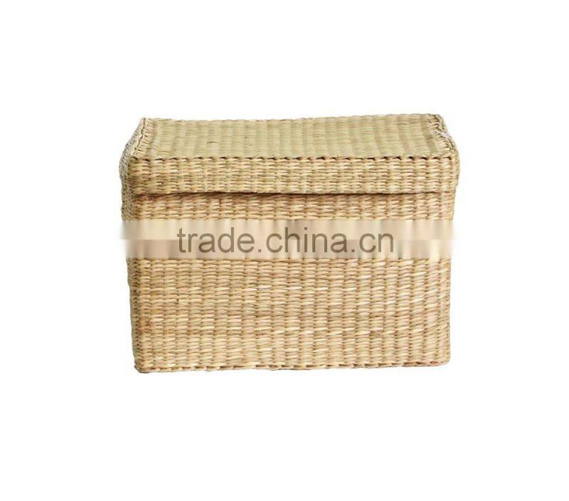 Cute seagrass box with lid, natural seagrass box with very very cheap price
