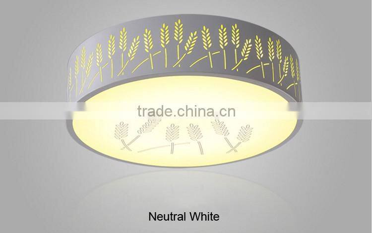 Hollow Out Wheat LED Ceiling Lamp 220V Round Modern Ceiling Light