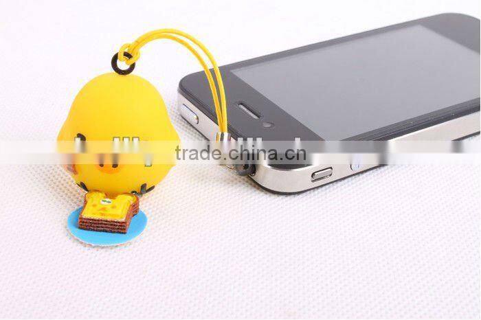 Eco-friendly Custom Girls 3D Cartoon silicone cell phone charms