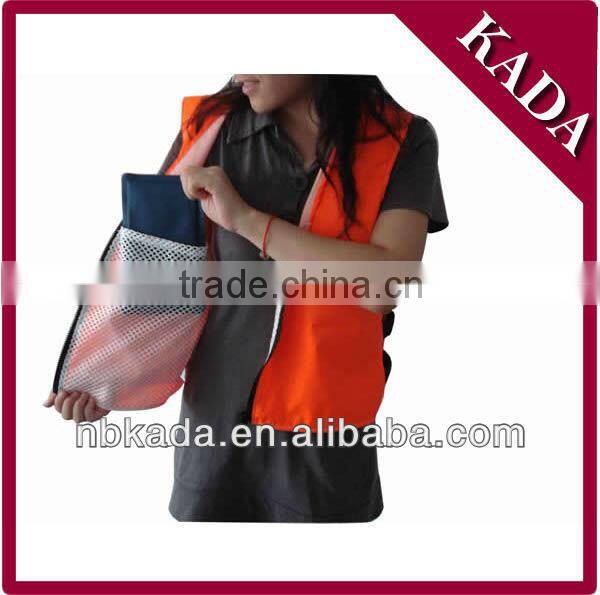 gel cooling vest, ice pack vest, reflective work safety vest