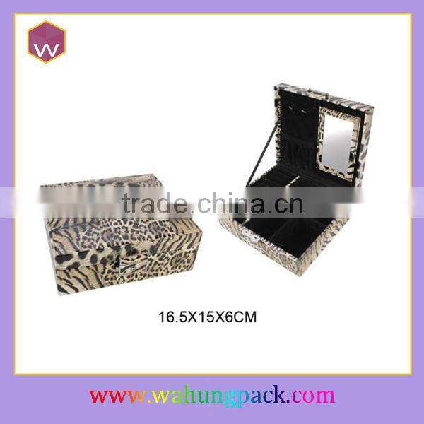 Fancy Pink Leather Jewelry Box For Girls/ Long Craft Pearl Jewel Case For Sale