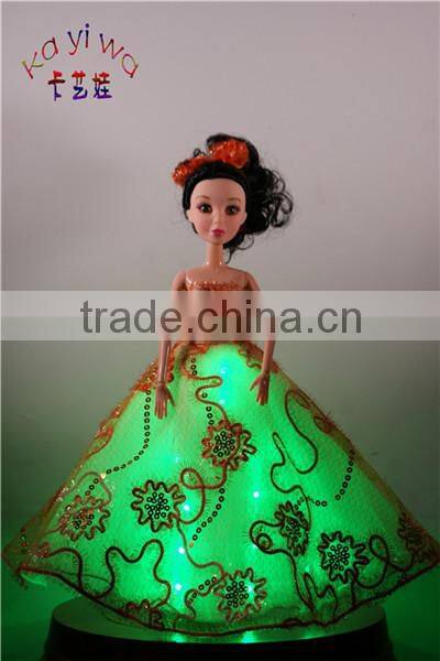 KaYiWa Luminous Barbie Girl Dress / Funny & Fancy Carnival Toys for Children
