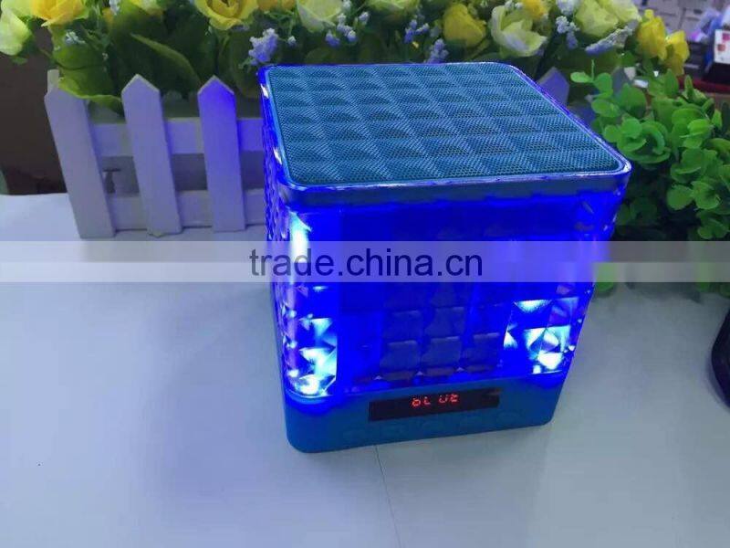 Bluetooth Luminous Tf Card Mini Speaker Stereo Subwoofer Color Lights Handsfree Style Bluetooth Speaker