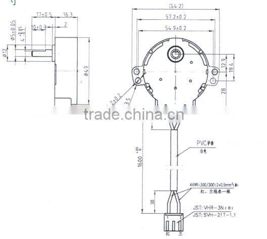 low rpm 50TYZ416-BY2 ac small electric synchronous motor for actutor