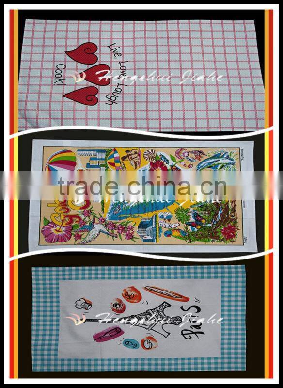 popular lovely cartoon printed thin cotton tea towel