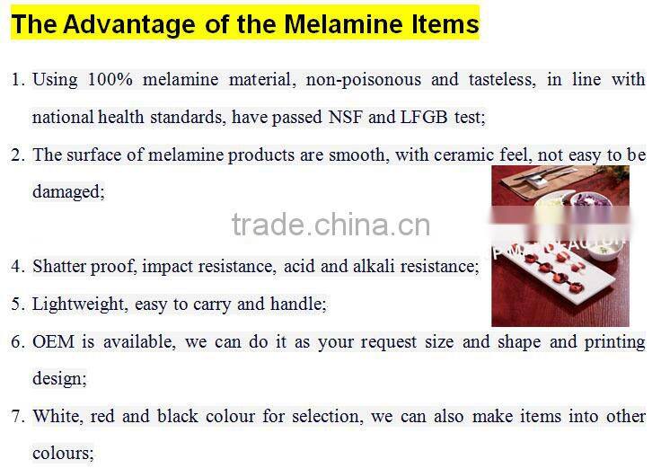 Best Seller Oval Melamine flat plate A5 material B015