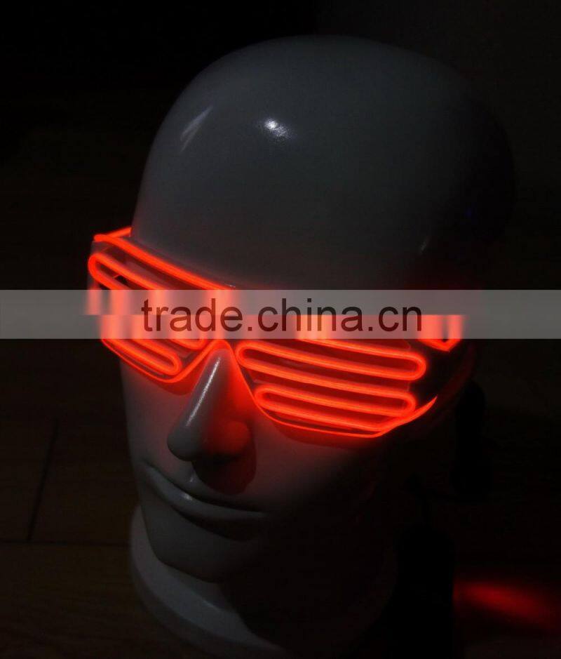 Yellow EL Shutter glasses / EL light Shutter glasses / EL Flashing Shutter glasses