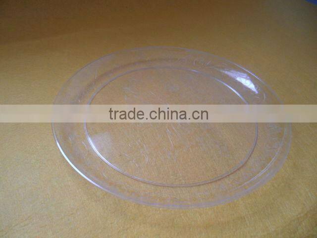 2 sizes Plastic round flat disposable transparent plate