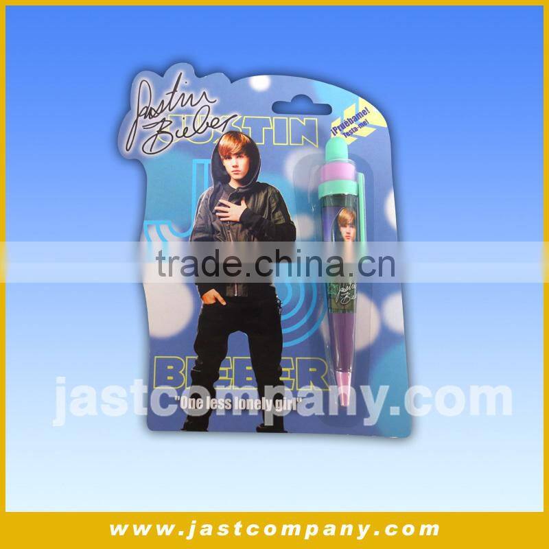 Justin Bieber popular talking ball pen for kids