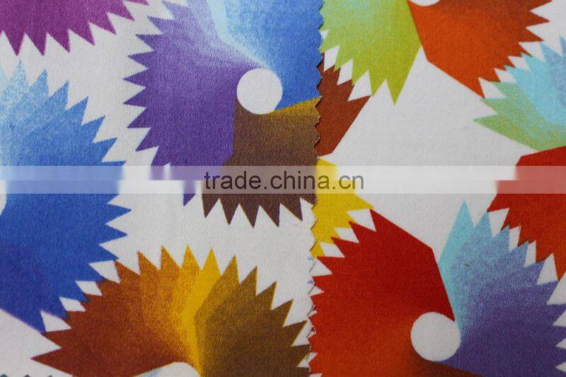 spandex cotton satin geometric printed cotton fabric
