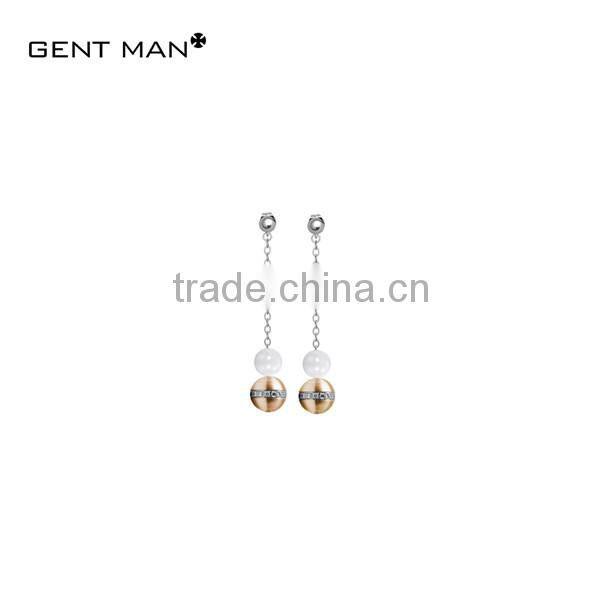 Women's stainless steel jewelry accessory dangle earrings.