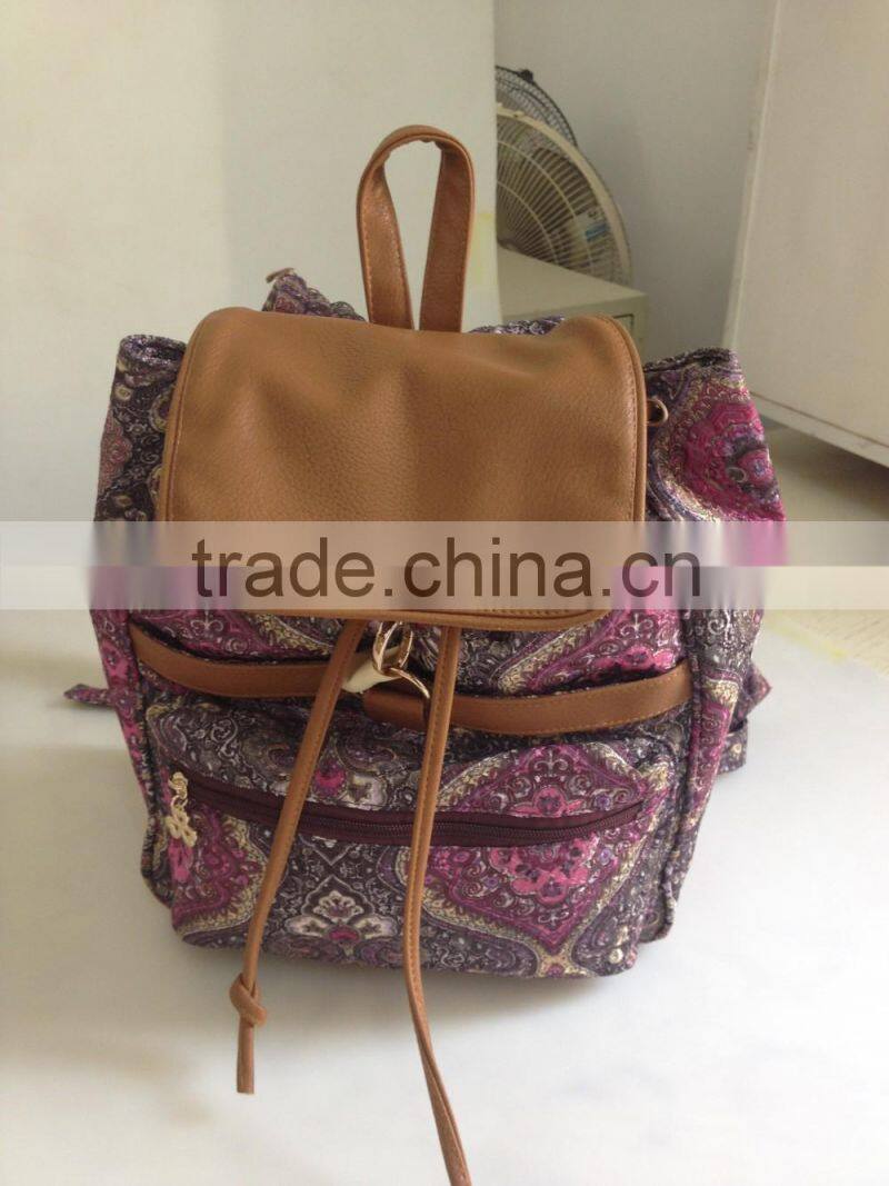 Canvas backpack for girls in 2016