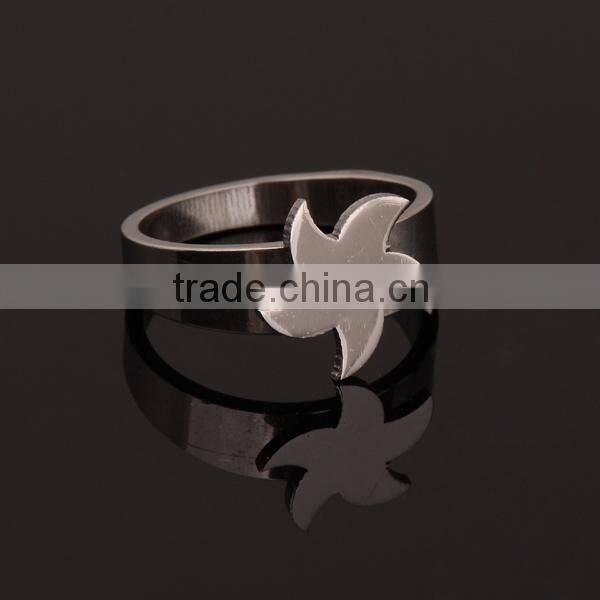 Stainless Steel Leaf Ring