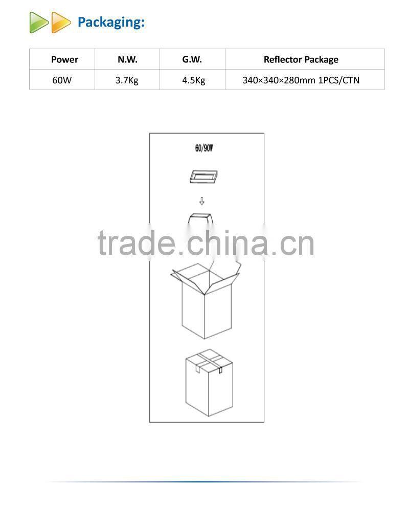 Gas Station DLC Listed 60W LED Canopy Light