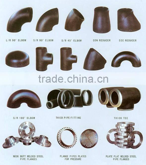 Carbon Steel Pipe Fittings-Elbow, Tee, Cap, Flange