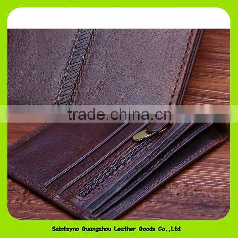 16414 Men's top layer genuine leather cash holder