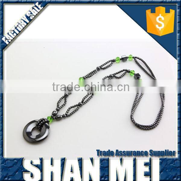 New Design Black Hematite Bead Necklaces For Men