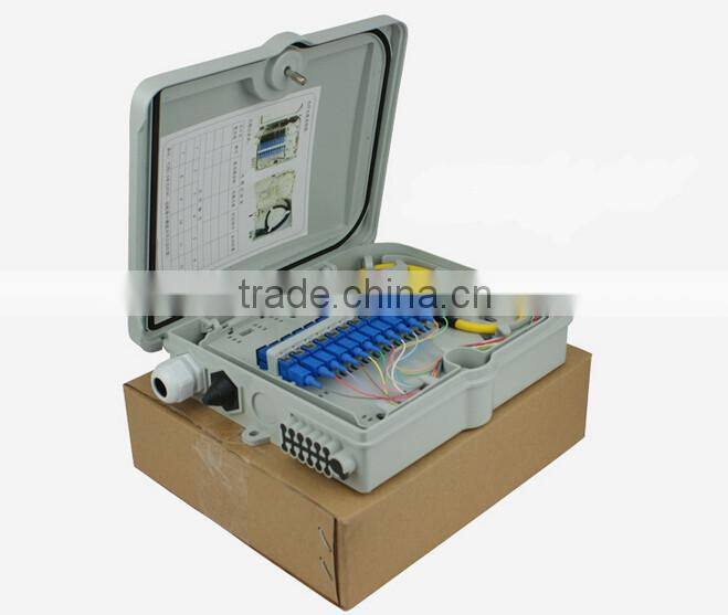 12 core/8 core FTTH metal/plastic outdoor fiber optic distribution box/optical terminal box