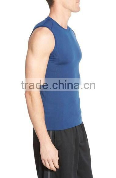 Daijun OEM summer men's polyester blue high quality wholesale tank top