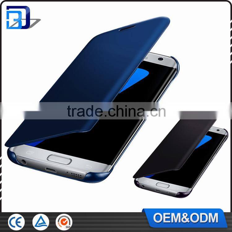 New Best Cheap China Leather View Flip Smart Case Mirror Cover Intelligent Case For Samsung Galaxy S6/S6 edge Case