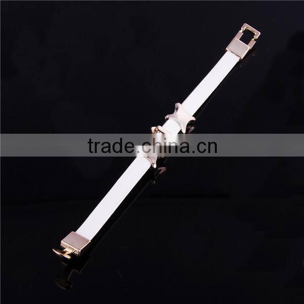 2016 White Smiling Face Advertisement Silicone Bracelet