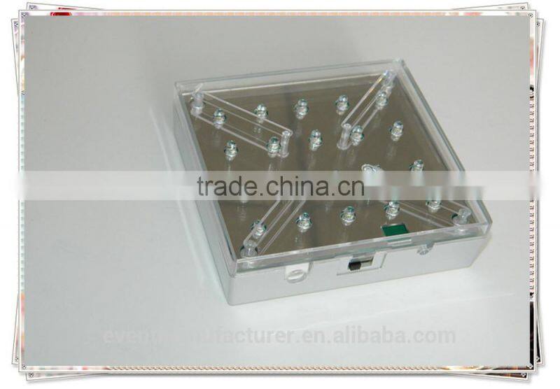 New square RGB led base light glass vases wedding centerpiece