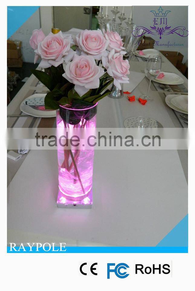 4 inch battery operated table centerpiece vase light base led centerpiece light base for wedding party decoration