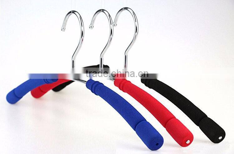 Strong Colorful Metal Clothes Hanger with Foam Padded, Non Slip