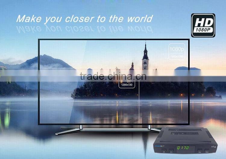 Cheap Set top box DVB-S2 Freesat V7 Full 1080P hd FTA support CCcam Newcam Powervu Biss key for Mexico