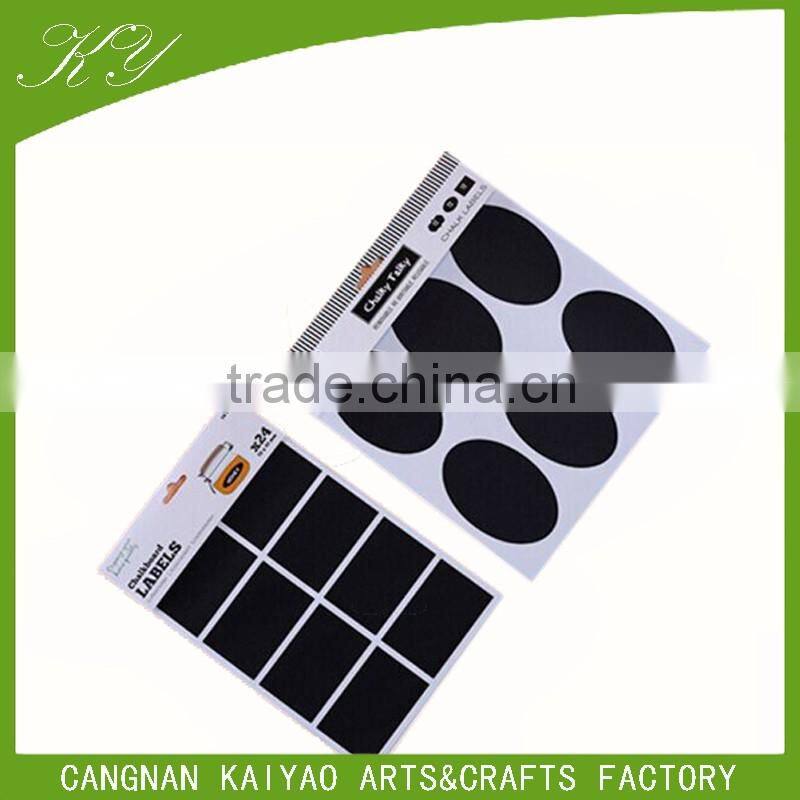 Removable mini chalky talky reusable sticker label for bottle classification with different shapes for kitchen use