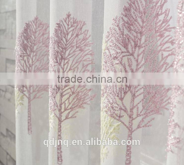 Wholesale China Elegent Patterned Modern Embroidered Sheer Voile Curtains