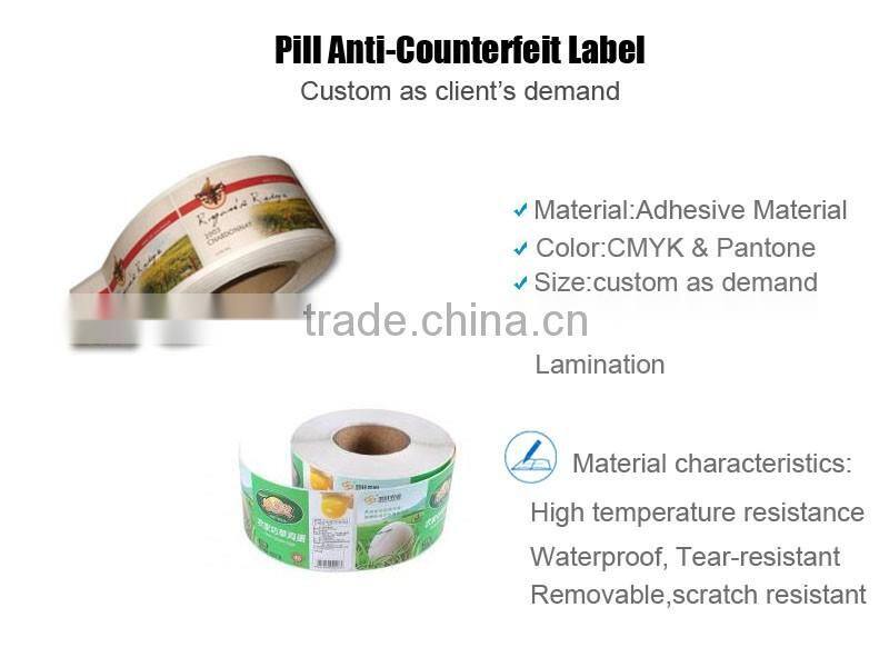 Pharmaceutical Pill Anti-Counterfeit 10ml Hologram Vial Label Maker