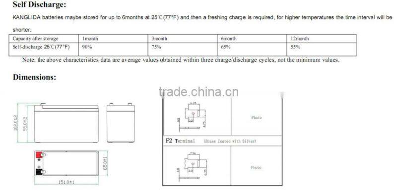 high power 6v7ah deep cycle lead acid battery for lighting system