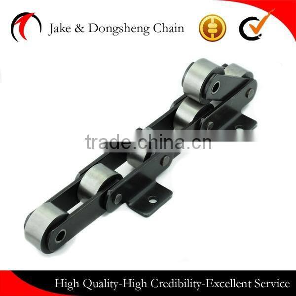 special 3 layers short pitch conveyor chains with circle attachments and extended pins