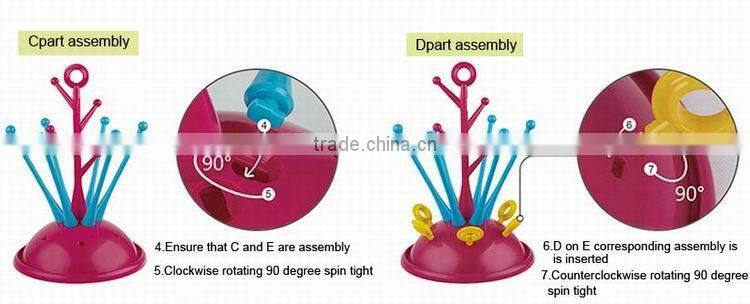 Non-toxic pp bpa free infant bottle pacifier shelf