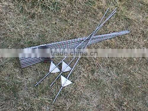 Galvanized steel farm fence posts