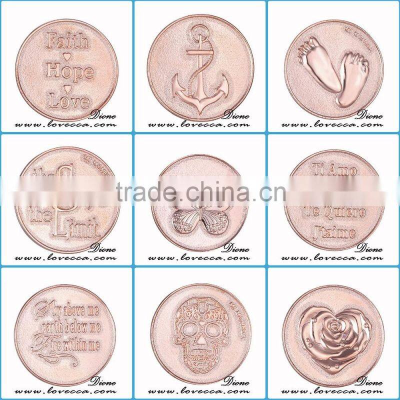 Cheap Wholesale Full Crystal Round Pendant Coin Necklace For Women