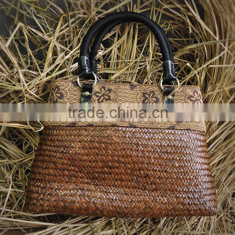 2016 new arrival thailand summer bag women shopping bag bamboo weaving handbag