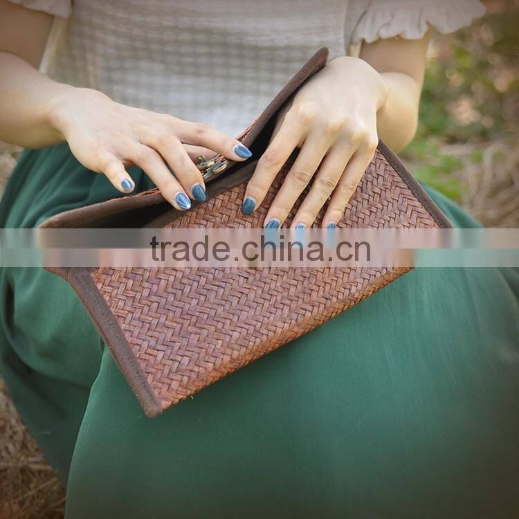 2016 latest straw bags beach new arrival beautiful handbag thailand handmade woven bag