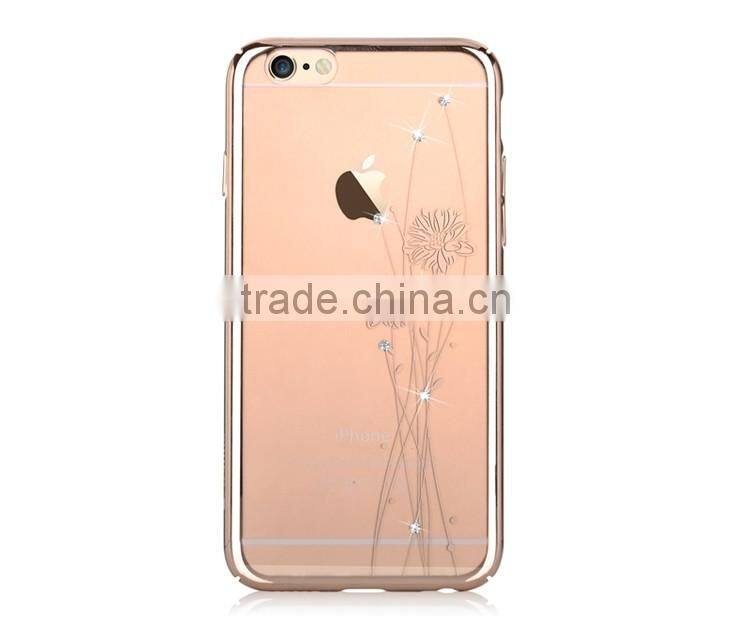 Luxury Original Diamand Element Cell Phone Case for iPhone 6, Electroplating Crystal PC Back Cover for iPhone 6s