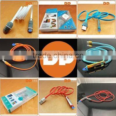 Colored high quality retractable micro usb cable for smartphone usb cable line