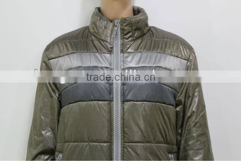 2014 Winter Padded Jacket Long-Sleeve Zipper Placket Contrast Color Men Down Jacket