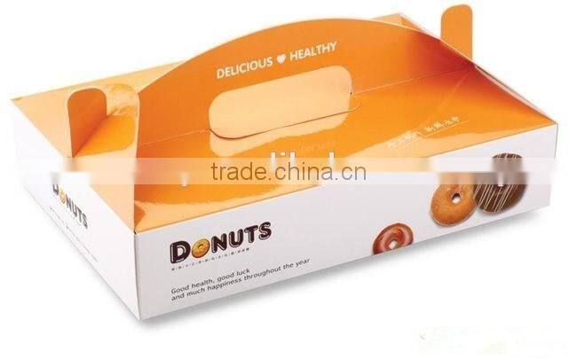 2016 eco-friendly paper donut packaging box,delicious and healthy lunch box