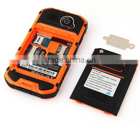 Discovery V6 Smartphone IP68 Android 4.2 MTK6572 4.0 Inch WiFi Orange