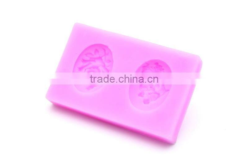 Flower badge silicone fondant mold