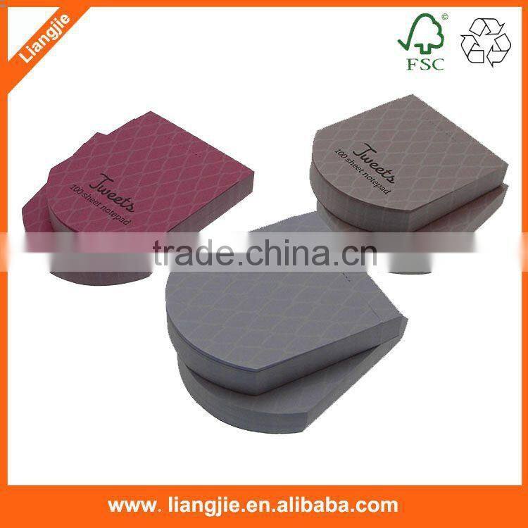 Craft paper blank memo pad in hard gift case/box