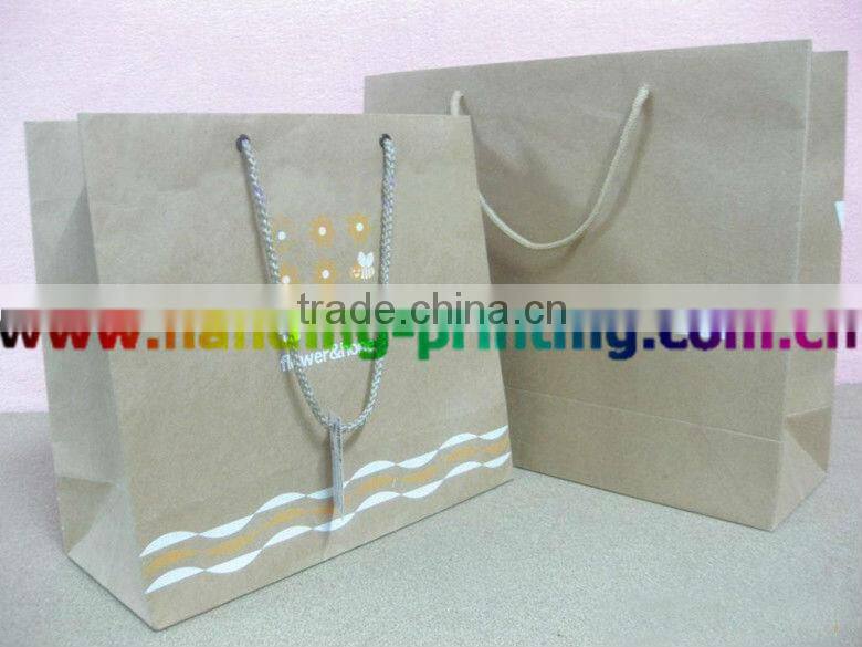 Bespoke Luxury Paper bag with handle shopping bag green and environmental bag