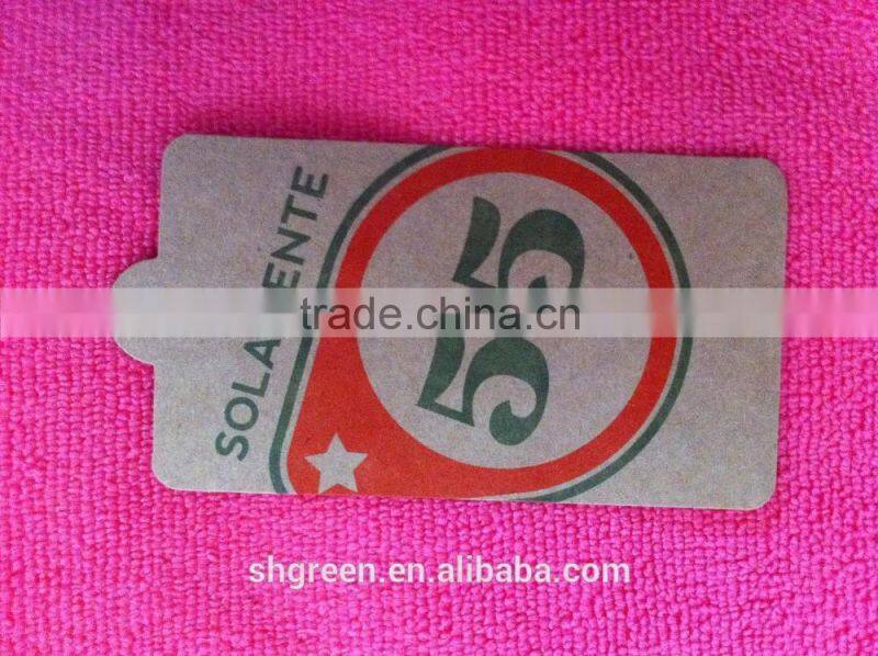 Uncoated surface original printing paper cardboard tag