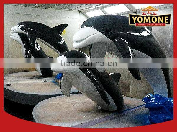 Swimming dolphins rotary rides amusement rides swing dolphin for sale