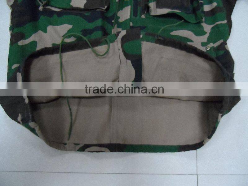 Custom cotton polyester twill jungle camouflage sylria outdoor tactical suit